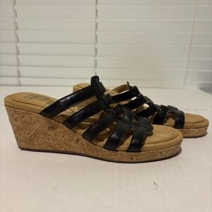 Hush Puppies Bounce Women's Ladies Heeled Sandals Black Size 8 Worn Once